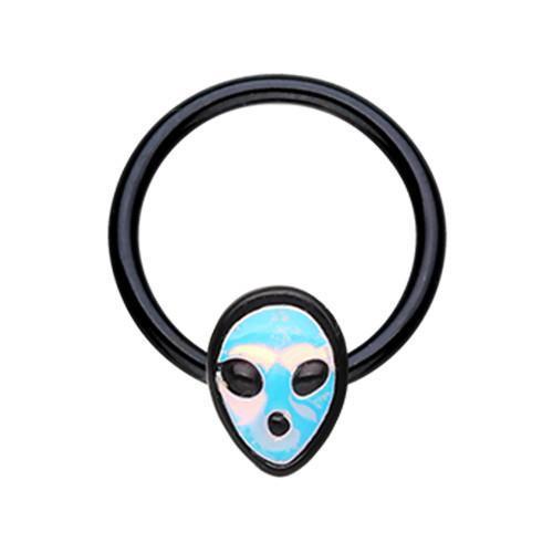 Black Alien Revo Head Captive Bead Ring