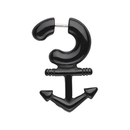 Black Classic Anchor Fake Hanging Taper - 1 Pair