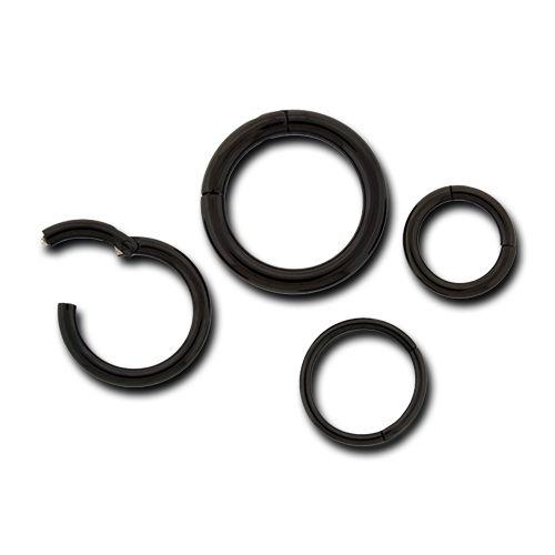 SEAMLESS CLICKER Black Clicker Hinged Segment Ring - 1 Piece -Rebel Bod-RebelBod