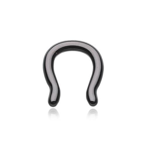 Black Steel Septum Ring