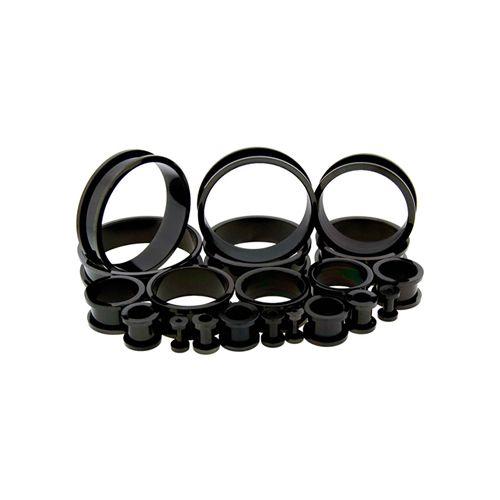 Black Externally Threaded Tunnels 1 Piece Rebel Bod