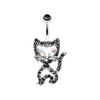 Black Here Kitty Kitty Belly Button Ring