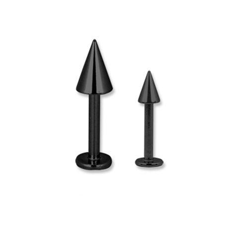 Labret Studs Black Labrets Externally Threaded Cones Spikes - 1 Piece -Rebel Bod-RebelBod