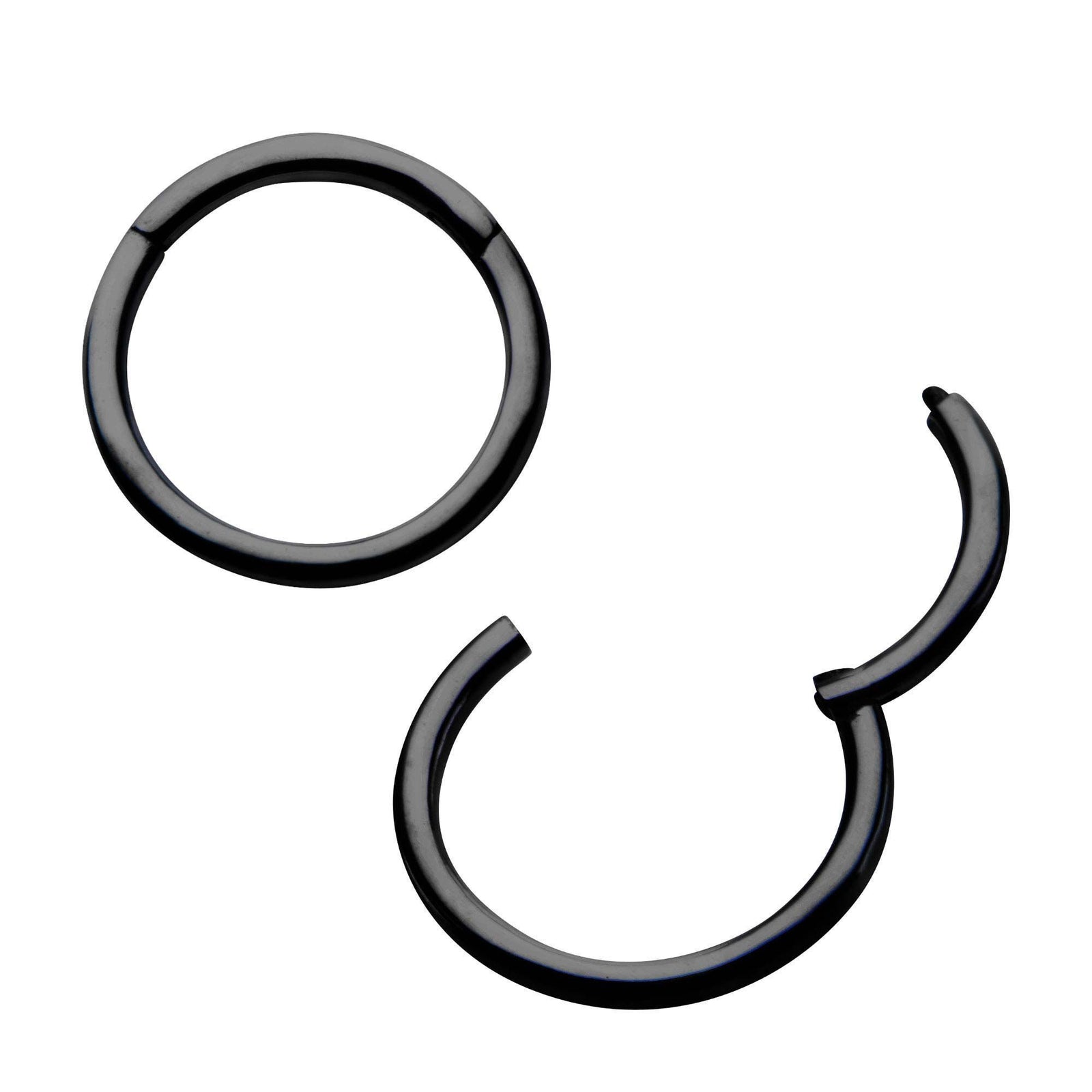 SEAMLESS CLICKER Black Plated Clicker Hinged Segment Ring sbvsgrhk -Rebel Bod-RebelBod