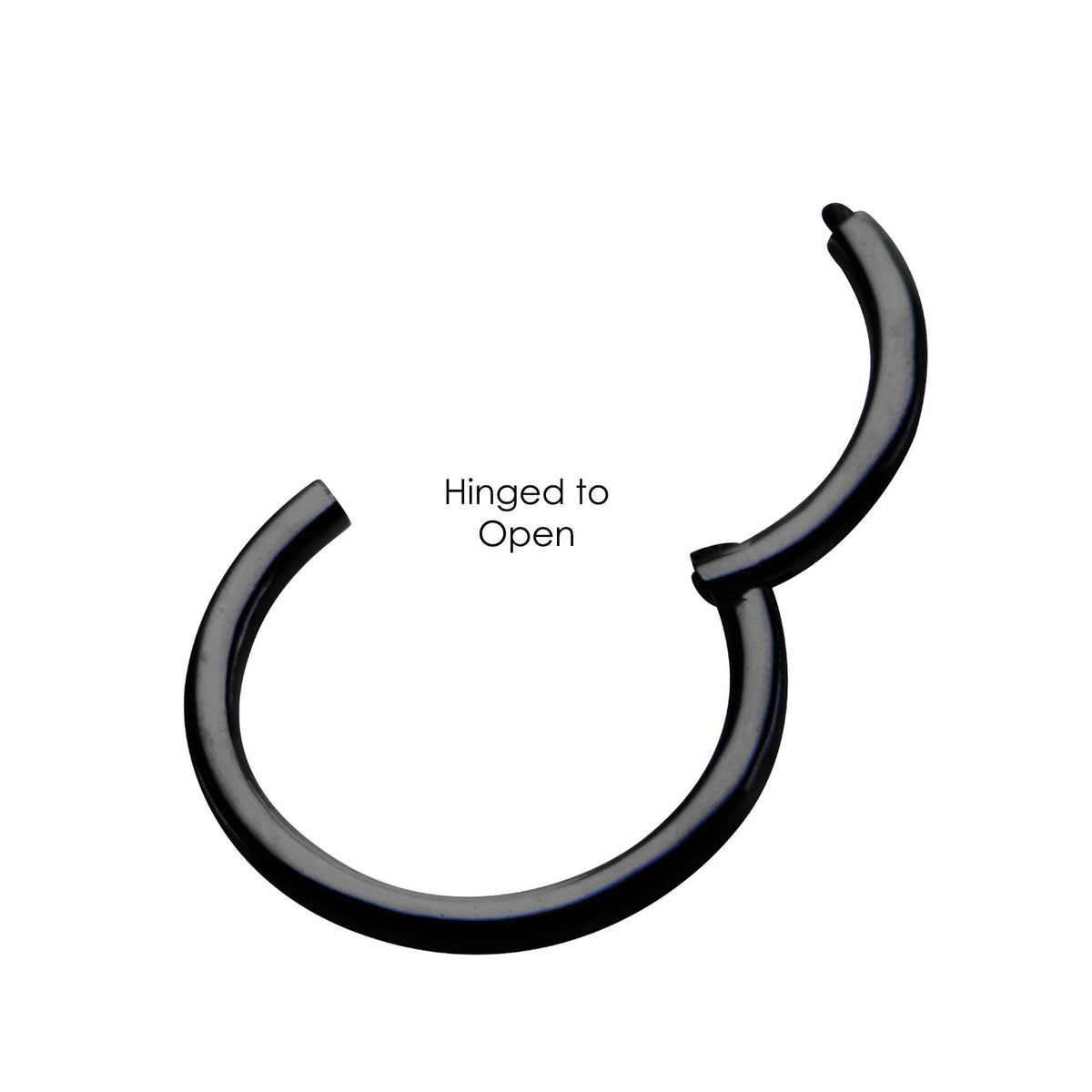 SEAMLESS CLICKER Black Plated Clicker Hinged Segment Ring sbvsgrhk -Rebel Bod-RebelBod