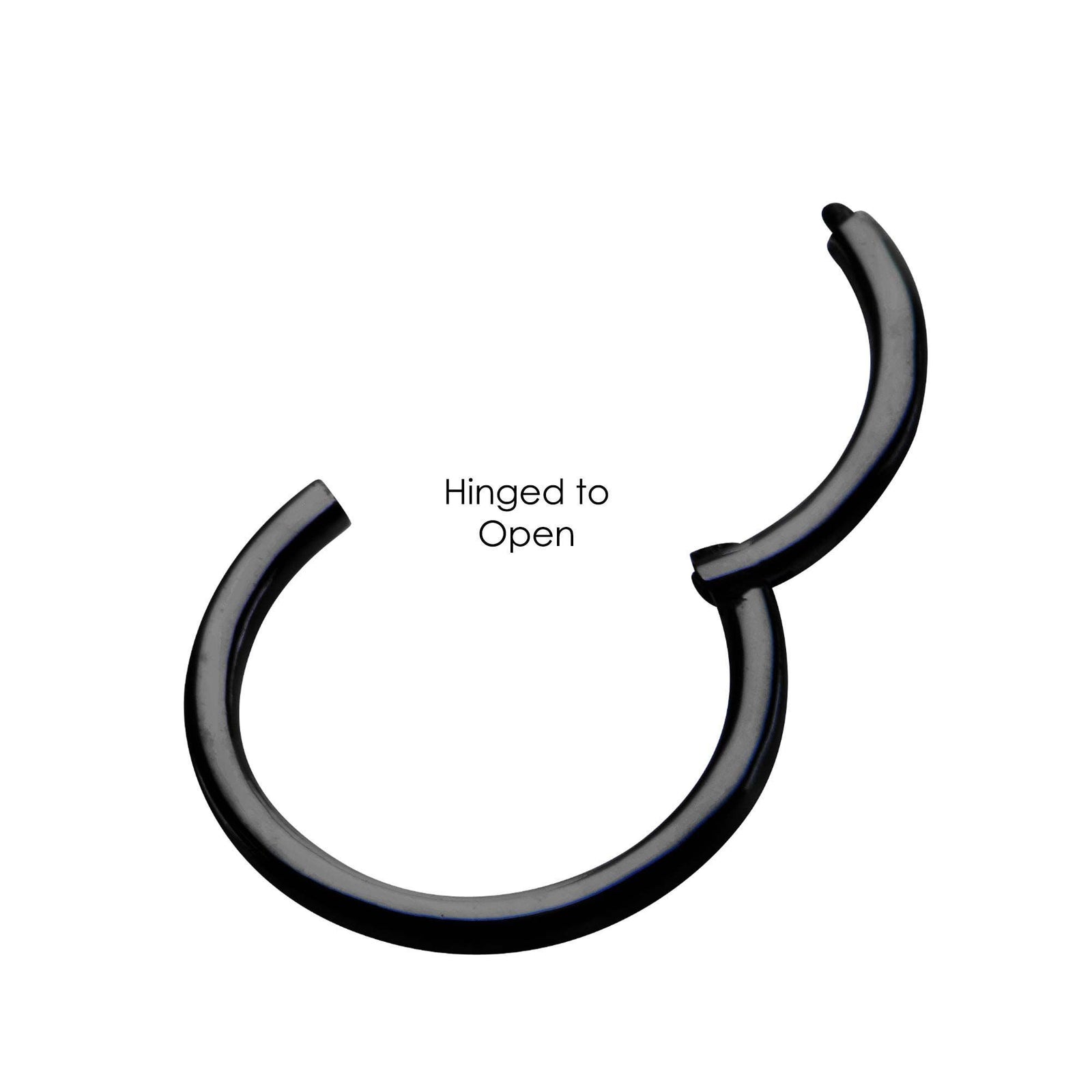 SEAMLESS CLICKER Black Plated Clicker Hinged Segment Ring sbvsgrhk -Rebel Bod-RebelBod