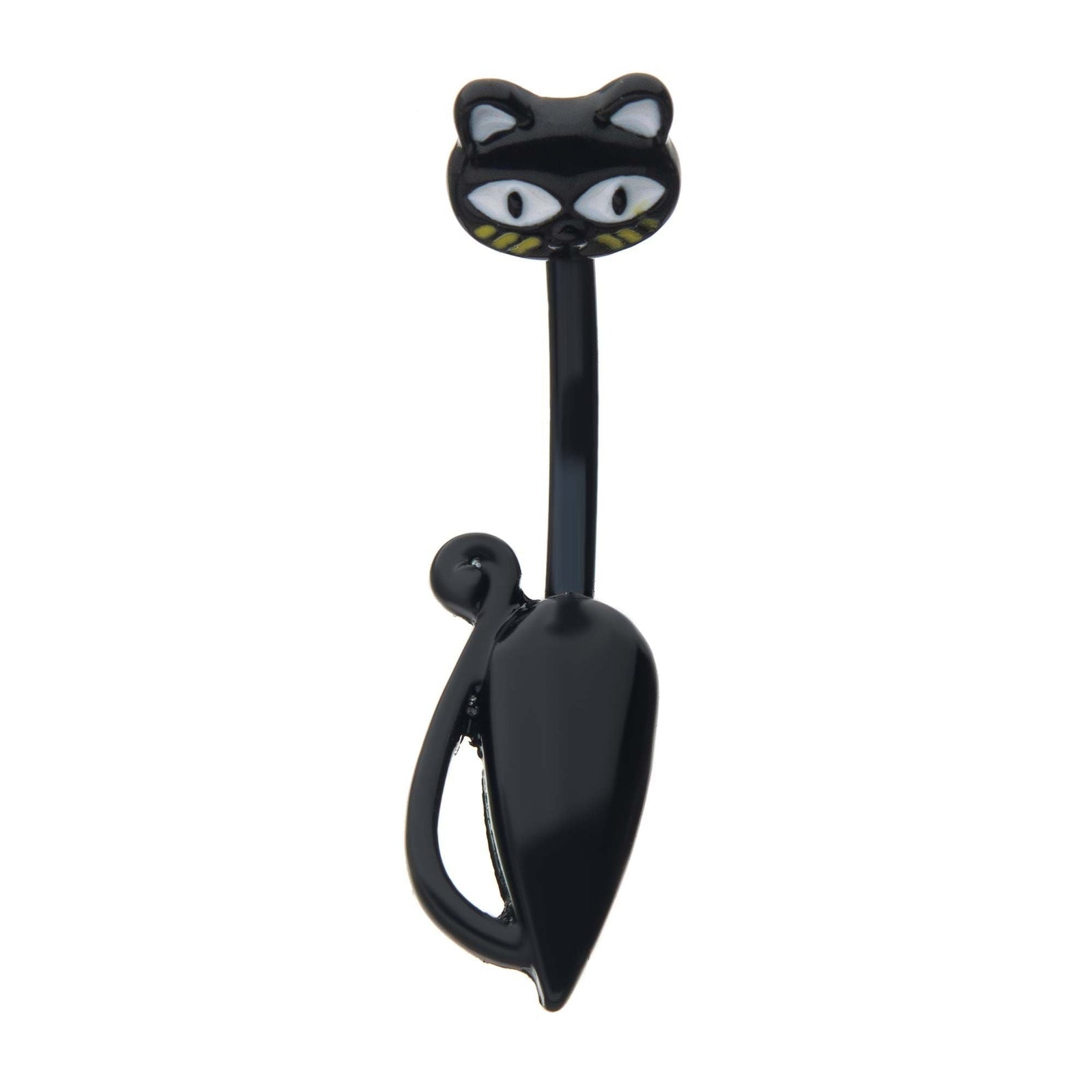 TBD-Belly Black PVD Cat In-n-Out Navel -Rebel Bod-RebelBod