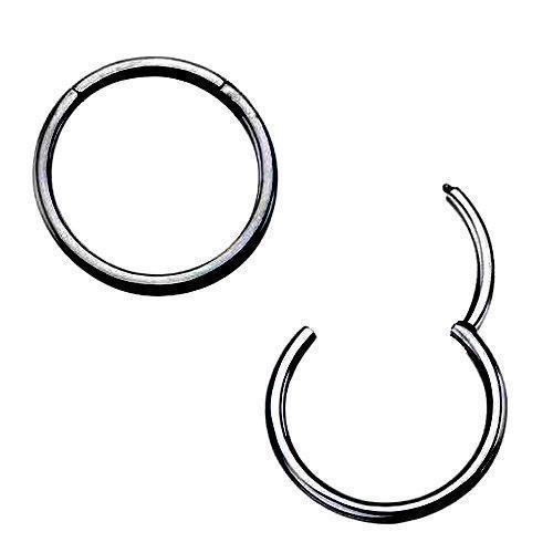 SEAMLESS CLICKER Black PVD Plated 316L Surgical Steel Seamless Clicker Ring - 1 Piece -Rebel Bod-RebelBod