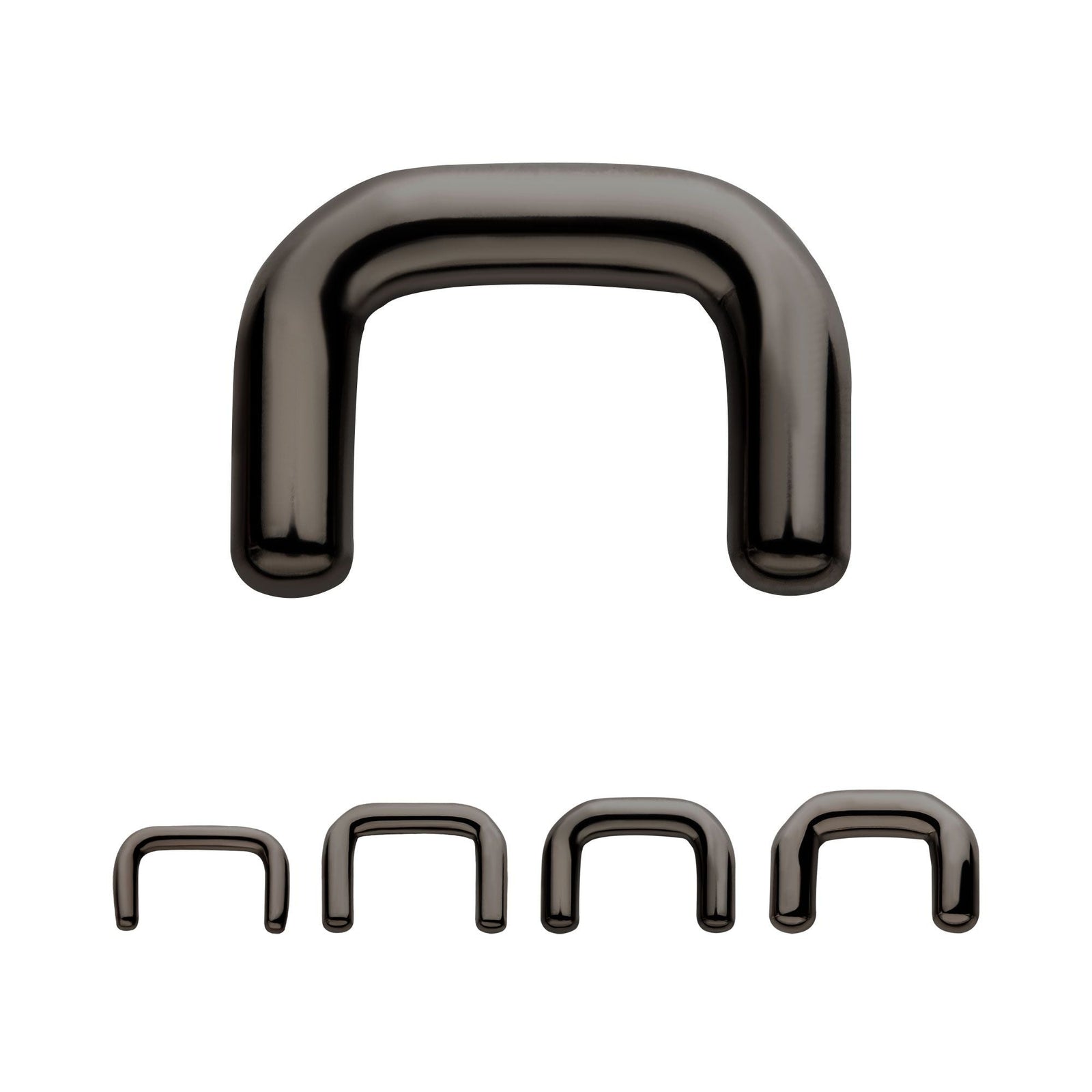Black PVD Titanium Mini Staple Septum Retainer tipvdkseptu160 -Rebel Bod-RebelBod