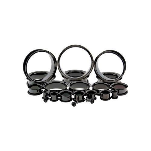 Tunnels - Single Flare Black Single Flare Tunnels 10g-2g - 1 Piece + -Rebel Bod-RebelBod