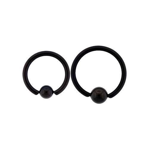 CAPTIVE BEAD RING Black Snap-Fit Captive Bead Rings - 1 Piece -Rebel Bod-RebelBod