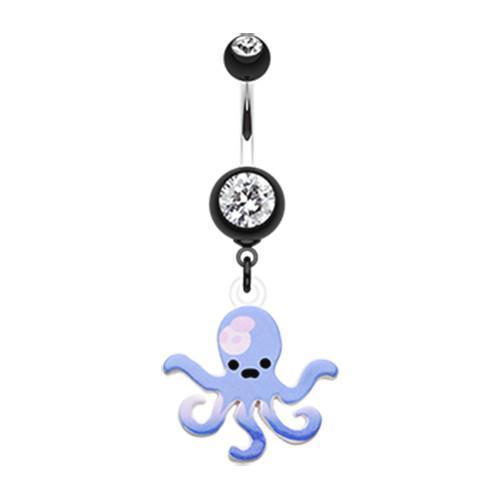 Black Super Sweet Octopus Belly Button Ring