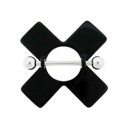 Black Tape X Nipple Shield Jewelry - 1 Piece - Rebel Bod Black Tape X Nipple Shield Jewelry - 1 Piece - Rebel Bod