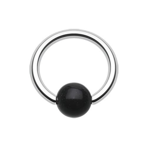 CAPTIVE BEAD RING Black UV Acrylic Ball Top Captive Bead Ring -Rebel Bod-RebelBod