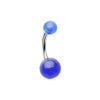 Blue Acrylic Ball Belly Button Ring