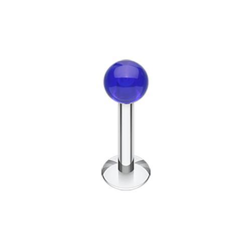 Blue UV Acrylic Ball Top Labret