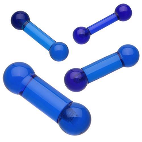 STRAIGHT BARBELL Blue Basic UV Acrylic Piercing Barbell -Rebel Bod-RebelBod