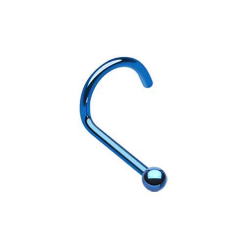 Blue Ball Top Nose Screw Ring
