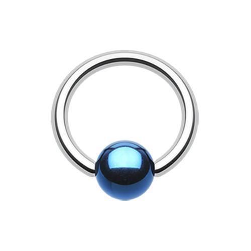 Blue PVD Ball Ends Steel Captive Bead Ring
