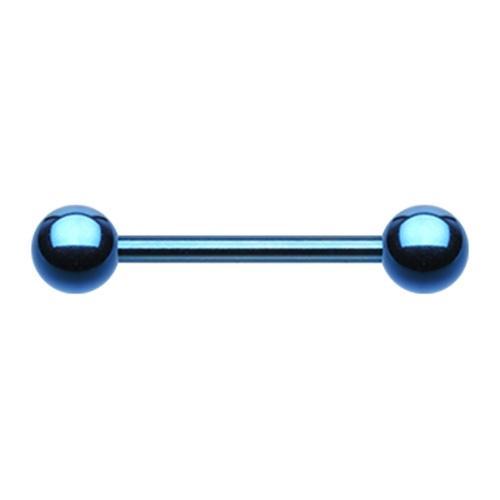 Nipple Barbell Blue Colorline PVD Basic Steel Nipple Barbell - 1 Piece -Rebel Bod-RebelBod