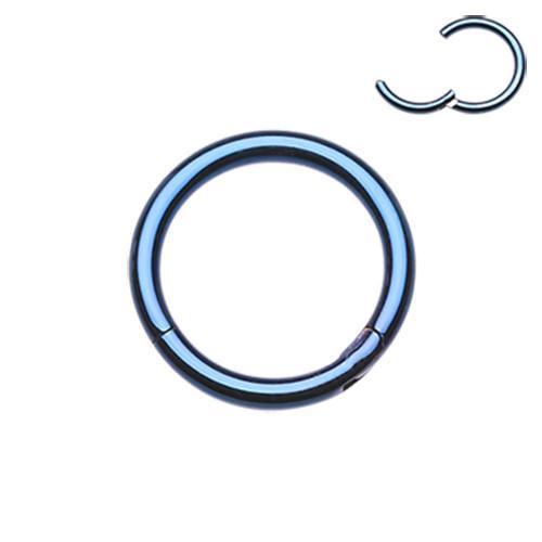 Blue Steel Seamless Clicker Ring - 1 Piece #SPLT#5
