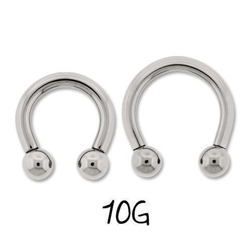 CIRCULAR BARBELL | HORSESHOE Blue Internally Threaded Titanium Horseshoe Circular Barbell - 1 Piece - Special -Rebel Bod-RebelBod