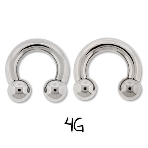CIRCULAR BARBELL | HORSESHOE Blue Internally Threaded Titanium Horseshoe Circular Barbell - 1 Piece - Special -Rebel Bod-RebelBod