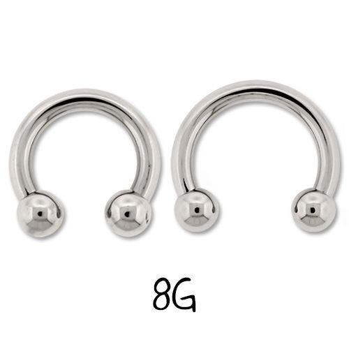 CIRCULAR BARBELL | HORSESHOE Blue Internally Threaded Titanium Horseshoe Circular Barbell - 1 Piece - Special -Rebel Bod-RebelBod