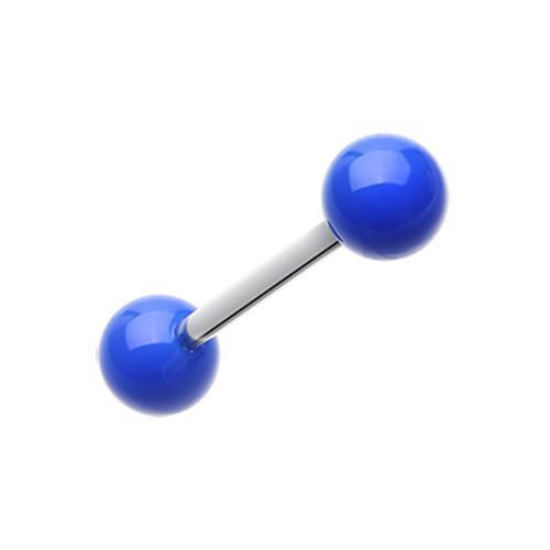 Blue Neon Acrylic Barbell Tongue Ring
