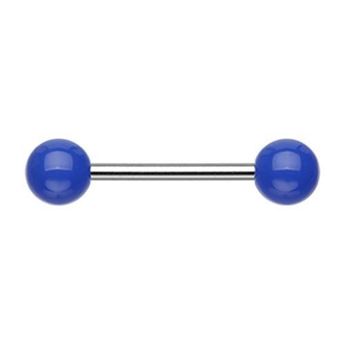 Blue Neon Acrylic Nipple Barbell - 1 Piece