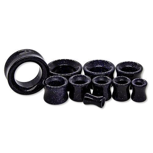 Tunnels - Double Flare Blue Sandstone Double Flare Tunnel Pair - 1 Pair -Rebel Bod-RebelBod