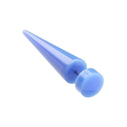 Blue Solid UV Acrylic Fake Taper - 1 Pair