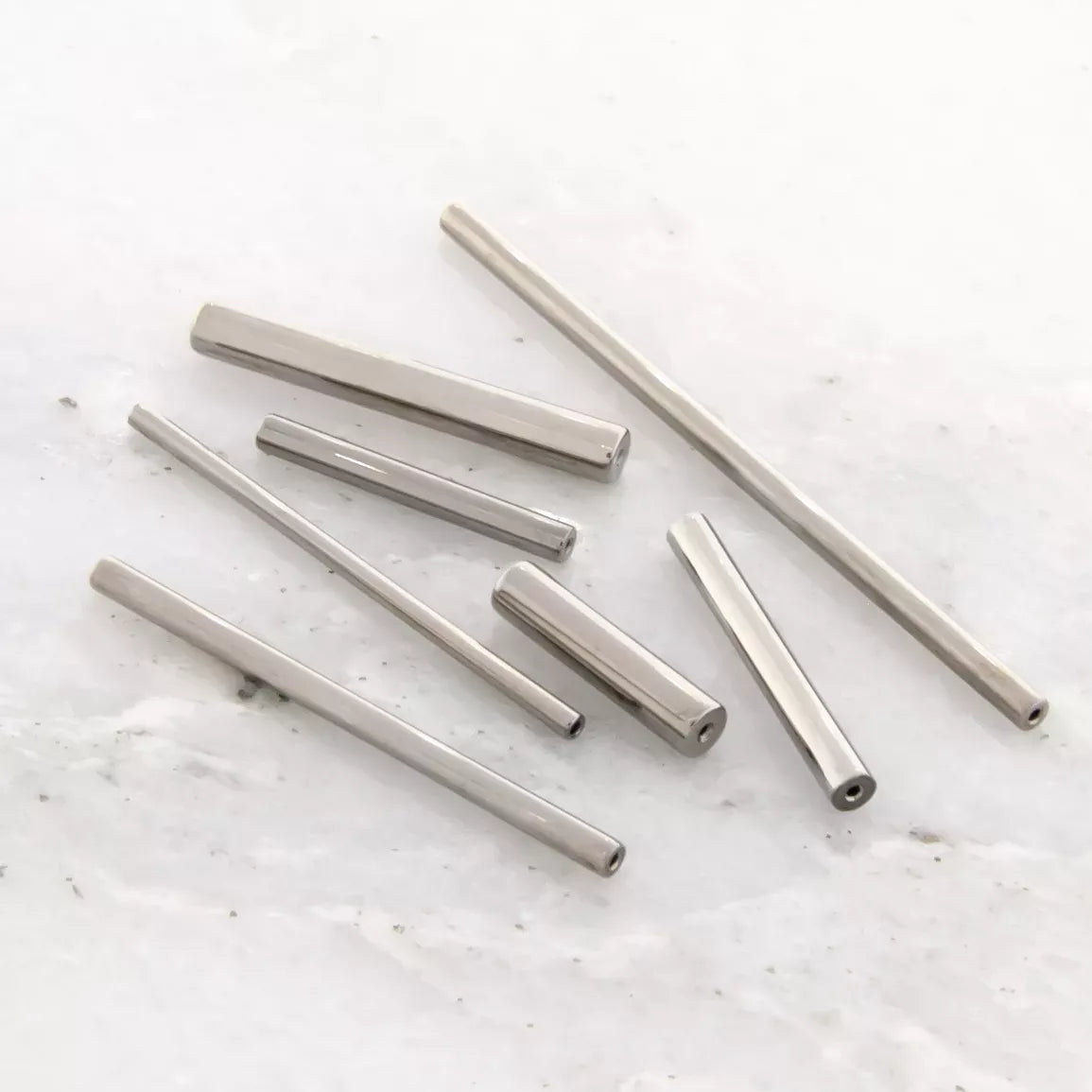 STRAIGHT BARBELL Blue Titanium Threadless Straight Barbell Post Only - 1 Piece - Special -Rebel Bod-RebelBod