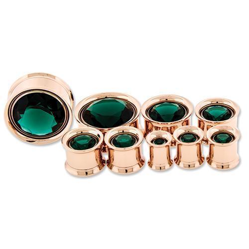 Tunnel Inserts Blue Zircon SWAROVSKI  Gem Insert - 1 Piece #SPLT#2 -Rebel Bod-RebelBod