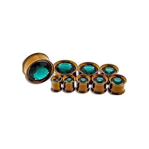 Tunnel Inserts Blue Zircon SWAROVSKI  Gem Insert - 1 Piece #SPLT#2 -Rebel Bod-RebelBod