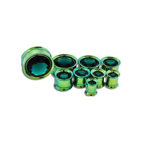 Tunnel Inserts Blue Zircon SWAROVSKI  Gem Insert - 1 Piece #SPLT#2 -Rebel Bod-RebelBod