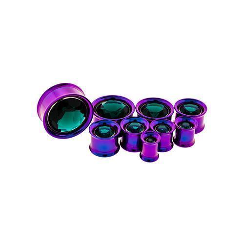 Tunnel Inserts Blue Zircon SWAROVSKI  Gem Insert - 1 Piece #SPLT#2 -Rebel Bod-RebelBod