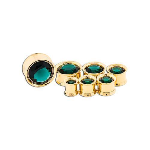 Tunnel Inserts Blue Zircon SWAROVSKI  Gem Insert - 1 Piece #SPLT#2 -Rebel Bod-RebelBod