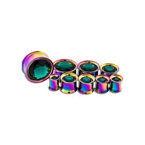 Tunnel Inserts Blue Zircon SWAROVSKI  Gem Insert - 1 Piece #SPLT#2 -Rebel Bod-RebelBod