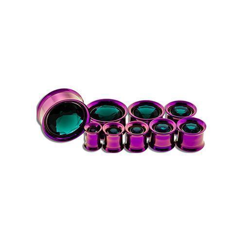 Tunnel Inserts Blue Zircon SWAROVSKI  Gem Insert - 1 Piece #SPLT#2 -Rebel Bod-RebelBod