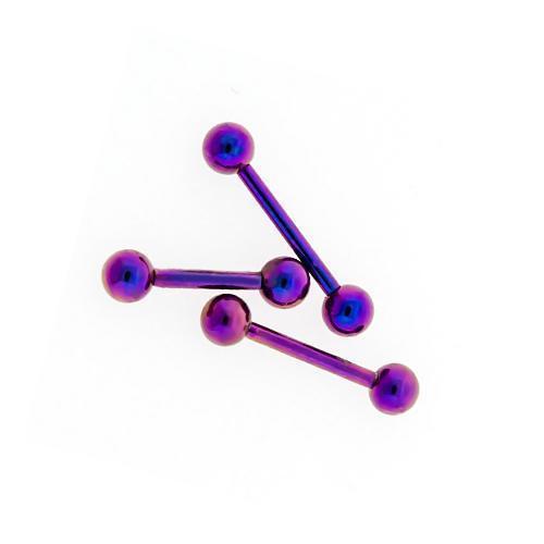 STRAIGHT BARBELL Blurple Internally Threaded Titanium Barbell - 1 Piece - Special -Rebel Bod-RebelBod