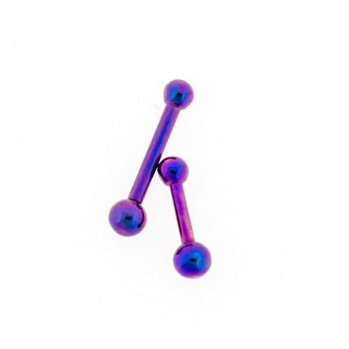 STRAIGHT BARBELL Blurple Internally Threaded Titanium Barbell - 1 Piece - Special -Rebel Bod-RebelBod