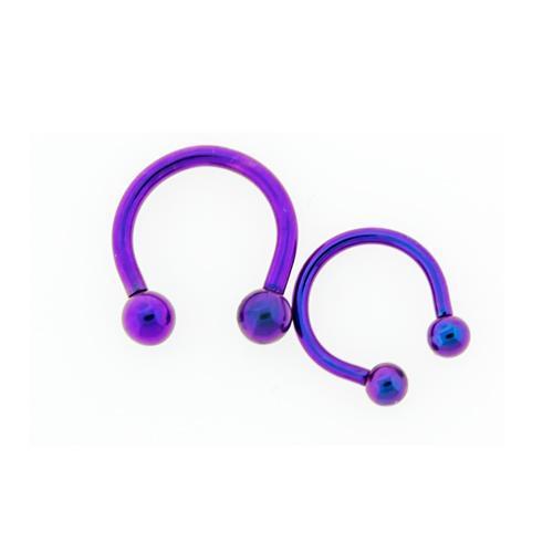 CIRCULAR BARBELL | HORSESHOE Blurple Internally Threaded Titanium Horseshoe Circular Barbell - 1 Piece - Special -Rebel Bod-RebelBod