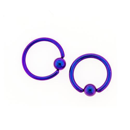 CAPTIVE BEAD RING Blurple Titanium Captive Bead Ring - 1 Piece - Special -Rebel Bod-RebelBod