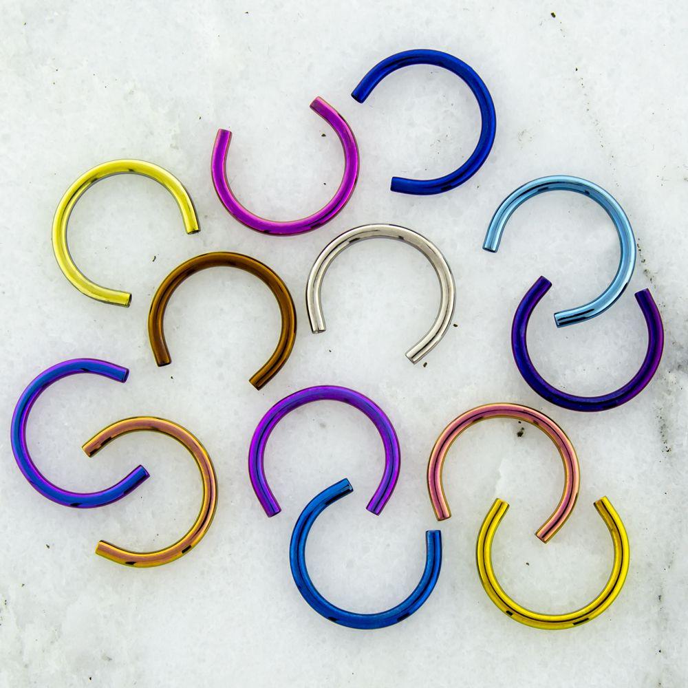 CIRCULAR BARBELL | HORSESHOE Blurple Titanium Horseshoe Circular Barbell Post Only Internally Threaded - 1 Piece - Special -Rebel Bod-RebelBod