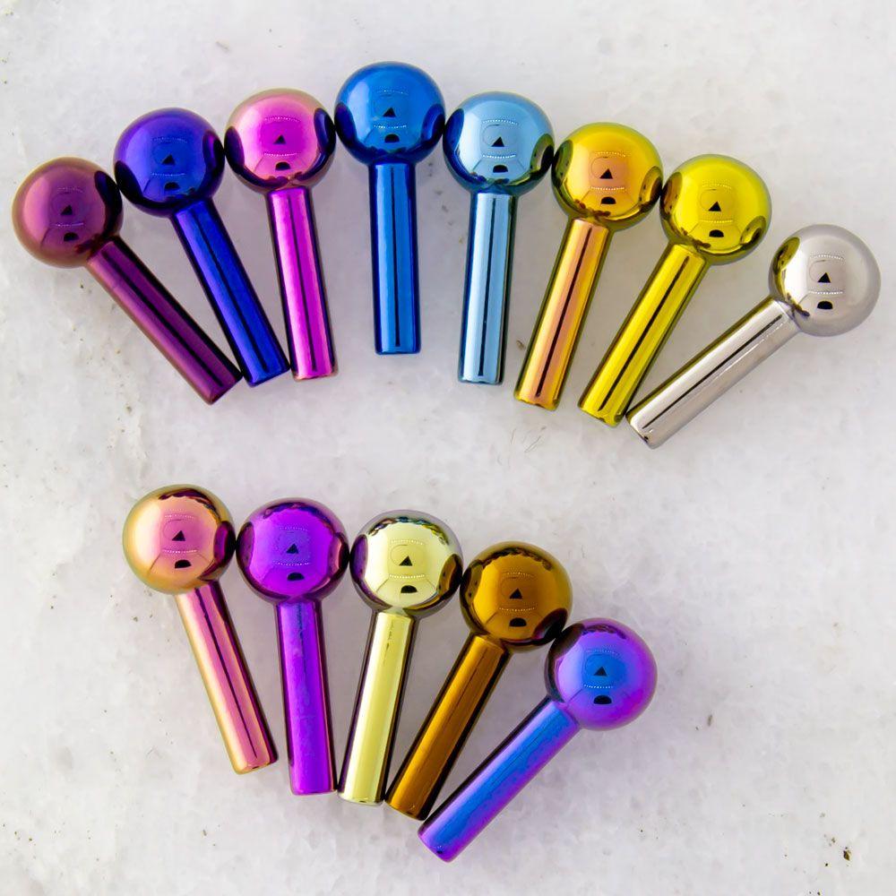 STRAIGHT BARBELL Blurple Titanium Threadless Straight Barbell Post Only With Fixed Ball - 1 Piece - Special -Rebel Bod-RebelBod