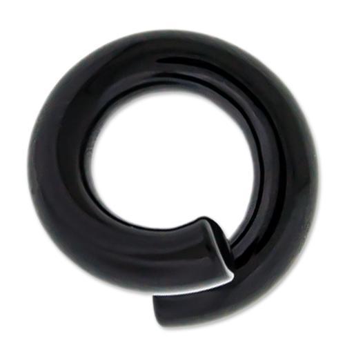 Borosilicate Glass Black Midnight Ring Ear Hanger - 1 Piece #SPLT#2