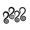 Tapers - Spirals Borosilicate Glass Black Midnight Seahorse Ear Hanger - 1 Piece #SPLT#2 -Rebel Bod-RebelBod
