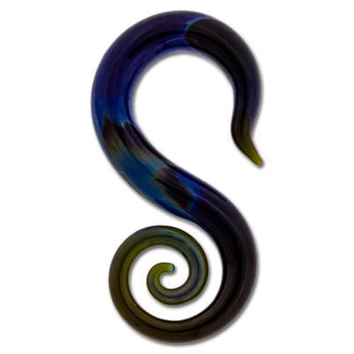 Borosilicate Glass Blue Thai Seahorse Ear Hanger - 1 Piece #SPLT#2