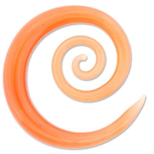 Borosilicate Glass Peach Tight Spiral - 1 Piece #SPLT#2